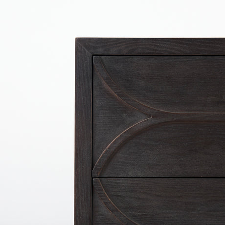 Giselle I 40L x 16W Dark Brown Fir Veneer 3 Drawer Accent Cabinet from Mercana - Luna Furniture