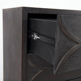 Giselle I 40L x 16W Dark Brown Fir Veneer 3 Drawer Accent Cabinet from Mercana - Luna Furniture