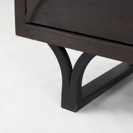 Giselle I 40L x 16W Dark Brown Fir Veneer 3 Drawer Accent Cabinet from Mercana - Luna Furniture