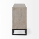 Genevieve I 39L x 16W Light Brown Fir Veneer 3 Drawer Accent Cabinet from Mercana - Luna Furniture