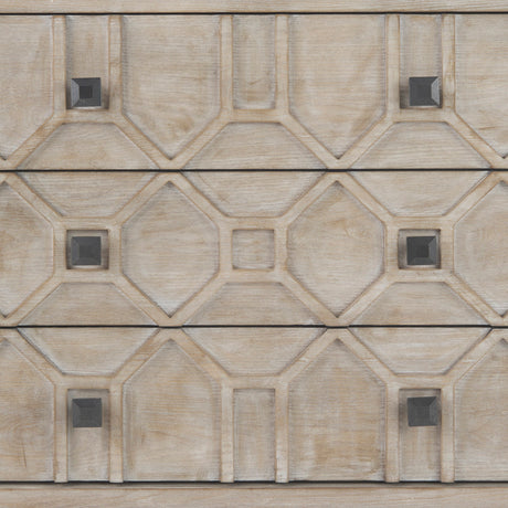 Genevieve I 39L x 16W Light Brown Fir Veneer 3 Drawer Accent Cabinet from Mercana - Luna Furniture