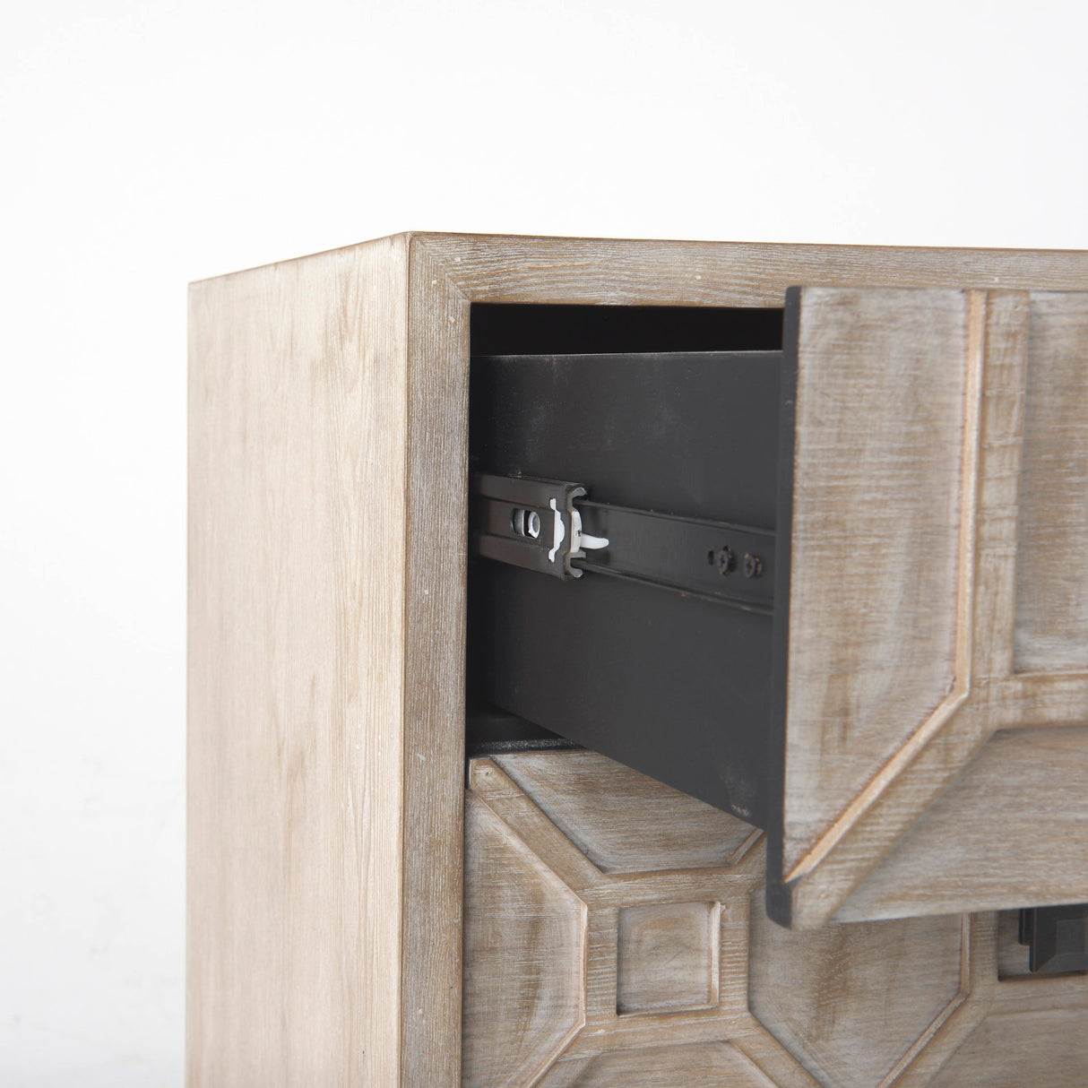 Genevieve I 39L x 16W Light Brown Fir Veneer 3 Drawer Accent Cabinet from Mercana - Luna Furniture