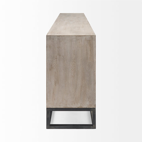 Genevieve II Light Brown Fir Veneer 9 Drawer Sideboard from Mercana - Luna Furniture