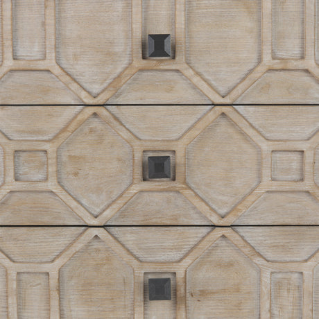 Genevieve II Light Brown Fir Veneer 9 Drawer Sideboard from Mercana - Luna Furniture