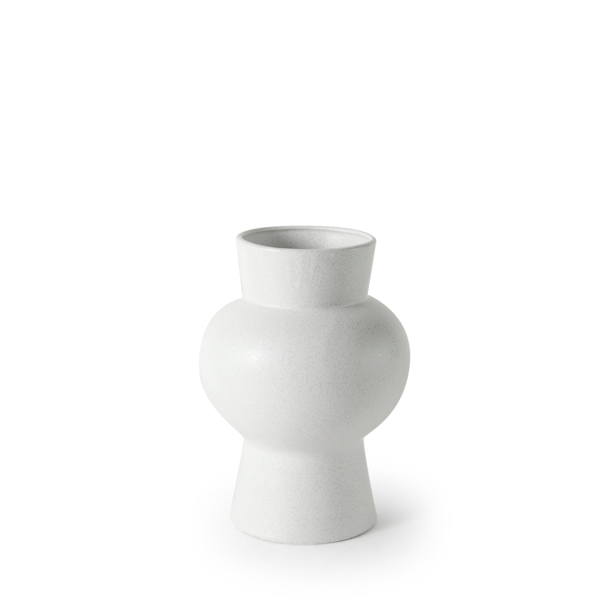 Laforge 10.8H Medium White Ceramic Vase from Mercana - Luna Furniture