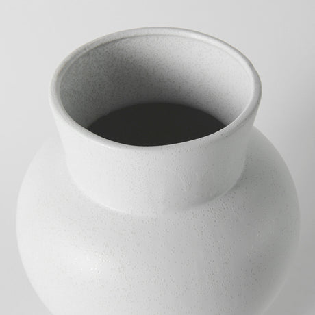 Laforge 10.8H Medium White Ceramic Vase from Mercana - Luna Furniture