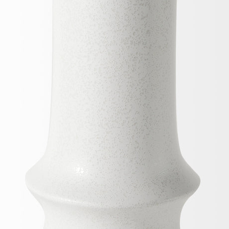 Laforge 17.3H White Ceramic Vase from Mercana - Luna Furniture