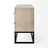 Ciara 32L x 16W Beige Fir Veneer 2 Drawer Accent Cabinet from Mercana - Luna Furniture