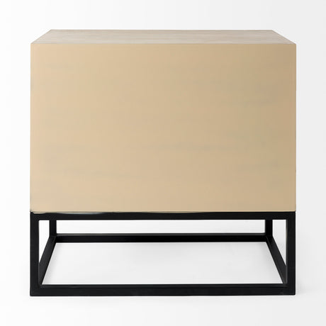Ciara 32L x 16W Beige Fir Veneer 2 Drawer Accent Cabinet from Mercana - Luna Furniture