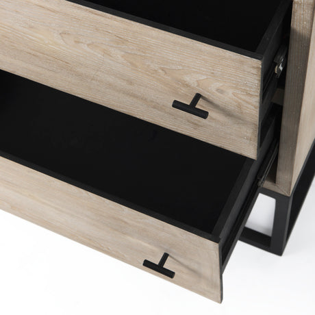 Ciara 32L x 16W Beige Fir Veneer 2 Drawer Accent Cabinet from Mercana - Luna Furniture