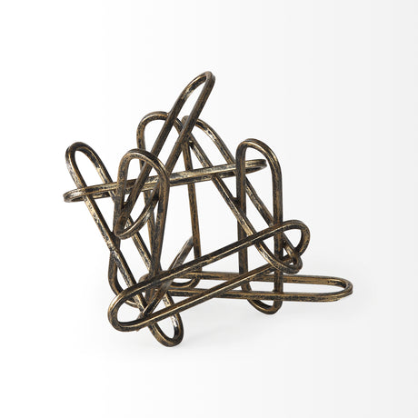 Henderson II 10L x 12W Gold Metal Paperclip Object from Mercana - Luna Furniture