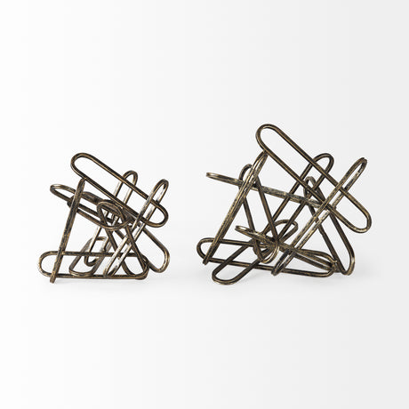Henderson II 10L x 12W Gold Metal Paperclip Object from Mercana - Luna Furniture