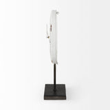 Harriet White/Bronze Metal Table Clock from Mercana - Luna Furniture