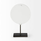 Harriet White/Bronze Metal Table Clock from Mercana - Luna Furniture