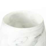 Volta I Short Gray Cream Glass Abstract Pattern Vase from Mercana - Luna Furniture