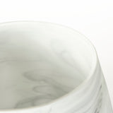 Volta I Short Gray Cream Glass Abstract Pattern Vase from Mercana - Luna Furniture