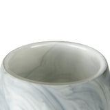 Volta II Tall White Gray Abstract Pattern Glass Vase from Mercana - Luna Furniture