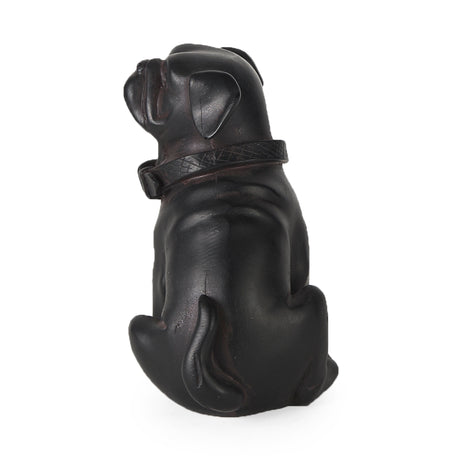 Cadence 4L x 5W Black Resin Pug Dog from Mercana - Luna Furniture