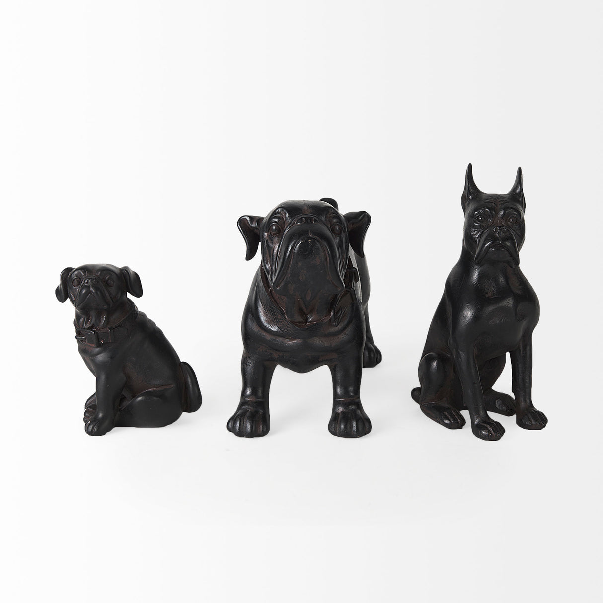 Cadence 4L x 5W Black Resin Pug Dog from Mercana - Luna Furniture