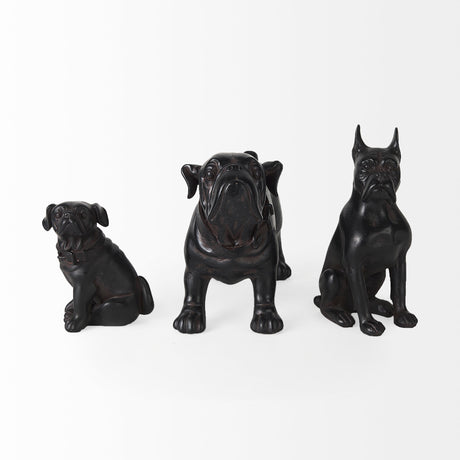 Cadence 4L x 5W Black Resin Pug Dog from Mercana - Luna Furniture