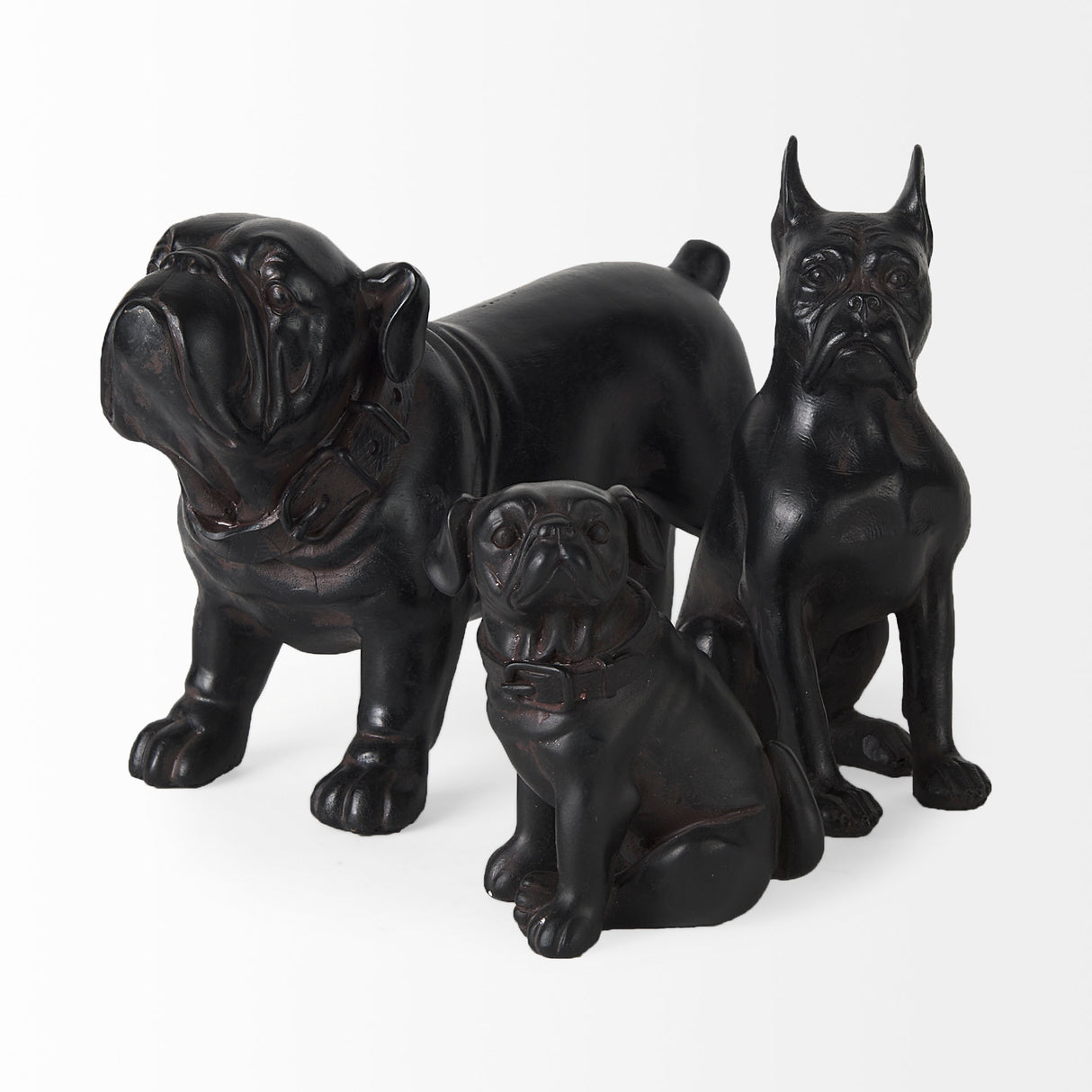 Cadence 4L x 5W Black Resin Pug Dog from Mercana - Luna Furniture