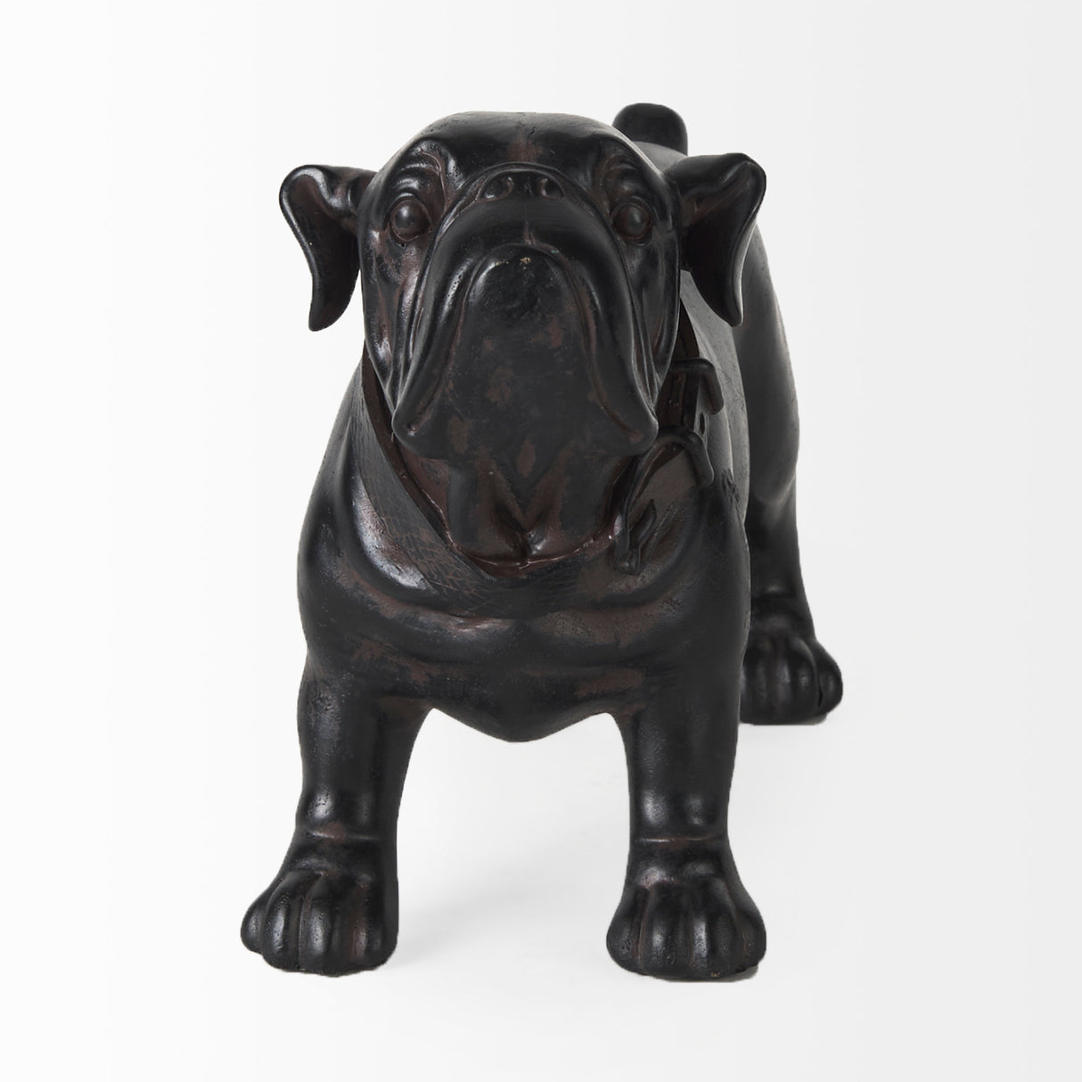 Hugo 5L x 13W Black Resin Bulldog from Mercana - Luna Furniture