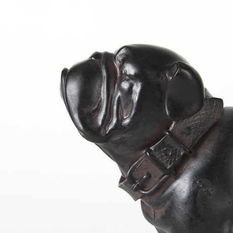 Hugo 5L x 13W Black Resin Bulldog from Mercana - Luna Furniture