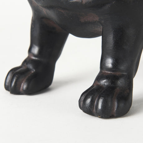 Hugo 5L x 13W Black Resin Bulldog from Mercana - Luna Furniture