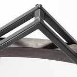 Norbert 46" Round-Square Black Wood/Metal Frame Mirror from Mercana - Luna Furniture