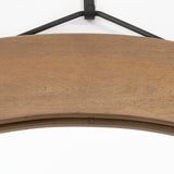 Avram 43.5" Round Brown Wood Frame Mirror from Mercana - Luna Furniture