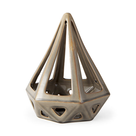 Hood 7.7L x 7.7W x 9.4H Bronze Geometric Ceramic Object from Mercana - Luna Furniture
