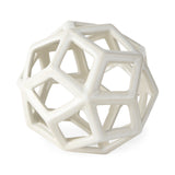 Geom 7.1L x 7.1W x 7.1H White Ceramic Geometric Object from Mercana - Luna Furniture