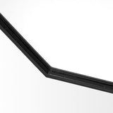 Helix 37" Octogon Black Metal Frame Mirror from Mercana - Luna Furniture