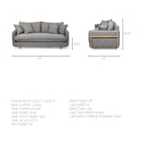 Roy I 84" Castlerock Gray Upholstered Three Seater Sofa from Mercana - Luna Furniture