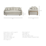 Roy I 84" Frost Gray Upholstered Three Seater Sofa from Mercana - Luna Furniture