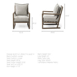 Sherlock Frost Gray Wood Frame Accent Chair from Mercana - Luna Furniture