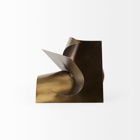 Francesca Antique Gold Metal Sculptural Decorative Object from Mercana - Luna Furniture
