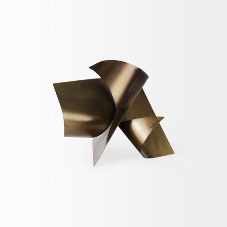 Francesca Antique Gold Metal Sculptural Decorative Object from Mercana - Luna Furniture