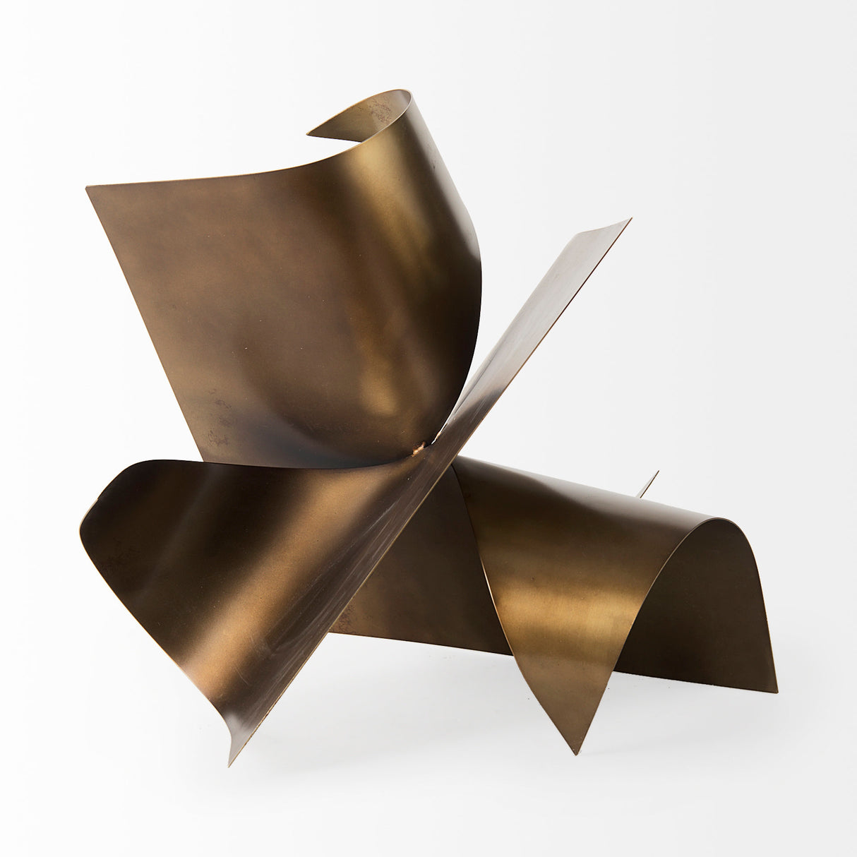 Francesca 18.1L x 18.1W x 18.1H Antique Gold Metal Sculptural Decorative Object from Mercana - Luna Furniture