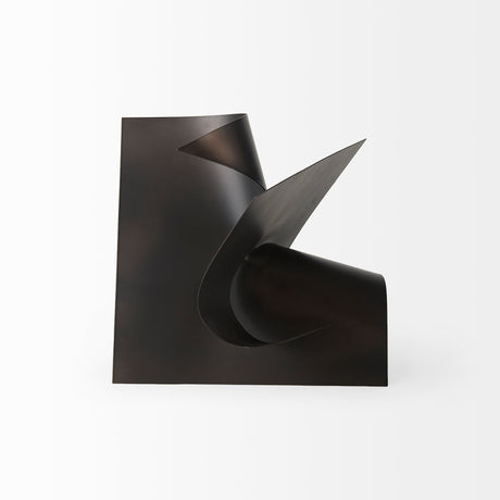 Francesca 11.8L x 11.8W x 11.8H Black Metal Sculptural Decorative Object from Mercana - Luna Furniture