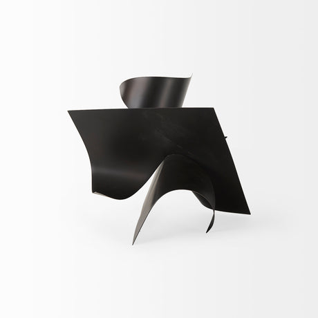 Francesca 11.8L x 11.8W x 11.8H Black Metal Sculptural Decorative Object from Mercana - Luna Furniture