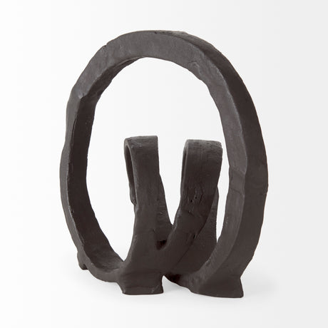Stanislaw II Black Metal Infinite Ribbon Sculpture from Mercana - Luna Furniture