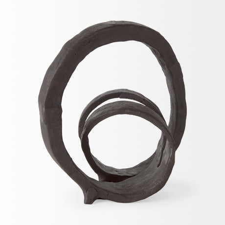 Stanislaw II Black Metal Infinite Ribbon Sculpture from Mercana - Luna Furniture