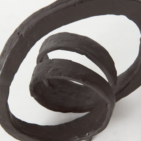 Stanislaw II Black Metal Infinite Ribbon Sculpture from Mercana - Luna Furniture