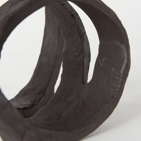 Stanislaw II Black Metal Infinite Ribbon Sculpture from Mercana - Luna Furniture