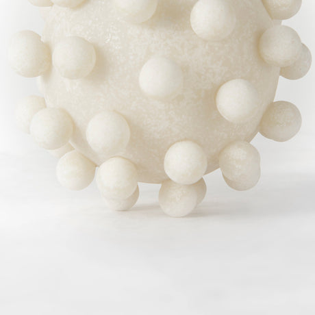 Malo 5.9L x 5.9W x 5.9H Cream Resin Large Sphere Decorative Object from Mercana - Luna Furniture