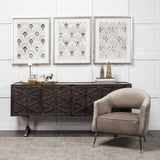Deco Patterning III by Victoria Barnes Hand Embellished Textured Framed Art Print Matted under Glass from Mercana - Luna Furniture