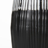 Tanami I Tall Dark Brown/White Ceramic Vase from Mercana - Luna Furniture