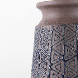 Sefina I Small Brown/Black Patterned Ceramic Vase from Mercana - Luna Furniture