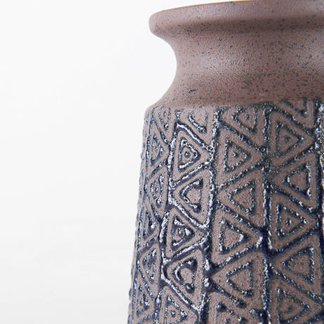 Sefina I Small Brown/Black Patterned Ceramic Vase from Mercana - Luna Furniture